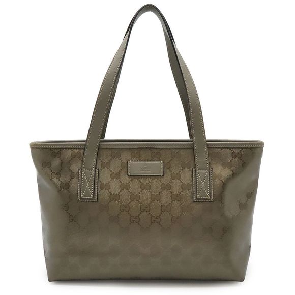 Gucci GG Imprime Tote Bag Shoulder Bag Shoulder Tote Shoulder PVC Leather - Picture 1 of 9